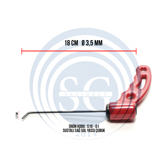 Sustalı Sağ Sol Yassı Çubuk - S10-01